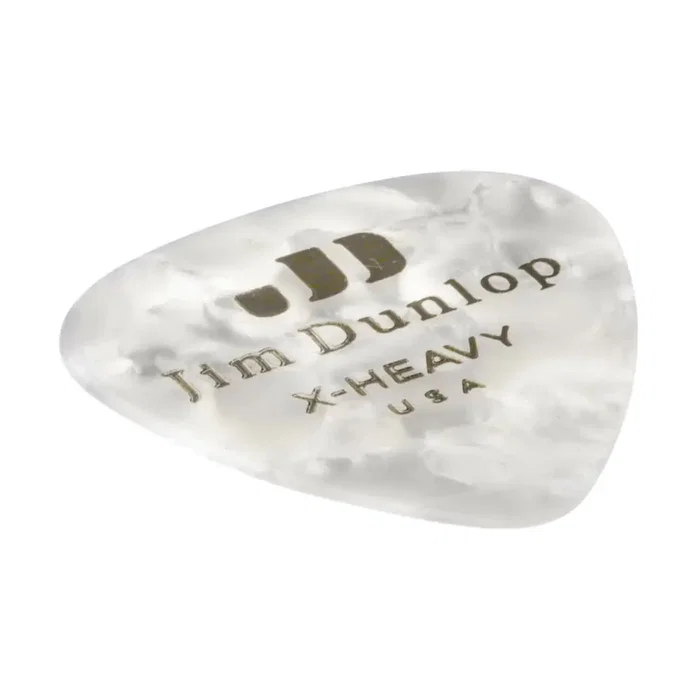 DUNLOP Pack de 72 Púas Genuine Celluloid Classic Blanco Perlado - X Heavy DUNLOP Pack de 72 Púas Genuine Celluloid Classic Blanco Perlado - X Heavy