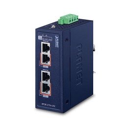 Planet IPOE-270-12V - Inyector PoE++ Industrial 2 Puertos Multi-Gigabit (2.5G/5G) con 802.3bt, Montaje Pared/DIN, IP30, 12-56V