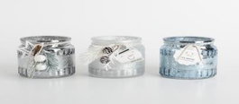 DKD Home Decor Surtido de Velas de Cera de Parafina y Cristal