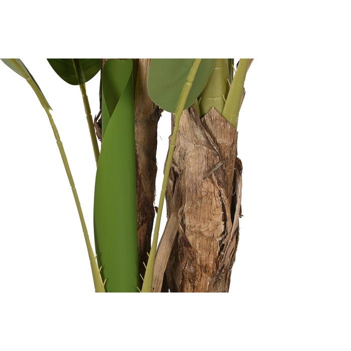 DKD Home Decor Planta de Palmera Bananera Verde con Base de Cemento