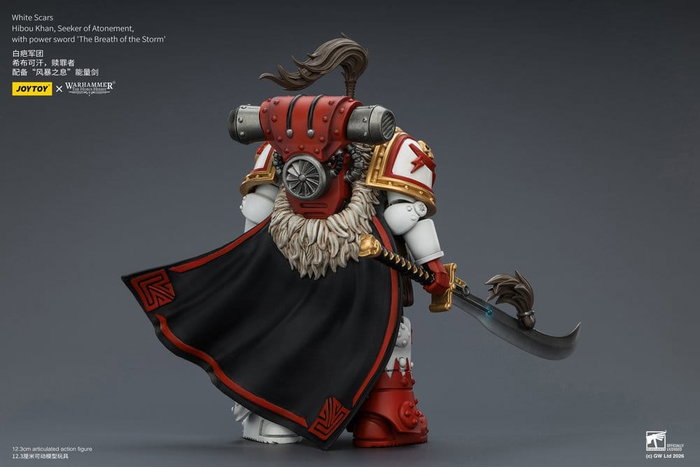 Joy Toy Warhammer The Horus Heresy White Scars Hibou Khan, Seeker of Atonement 12 cm