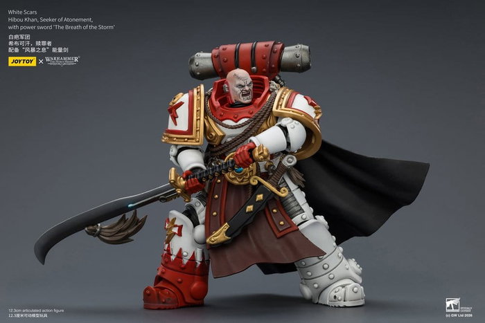 Joy Toy Warhammer The Horus Heresy White Scars Hibou Khan, Seeker of Atonement 12 cm