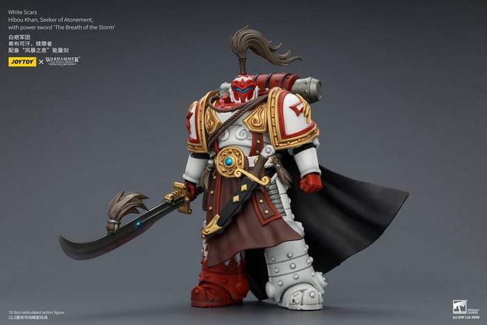 Joy Toy Warhammer The Horus Heresy White Scars Hibou Khan, Seeker of Atonement 12 cm