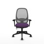 PIQUERAS Y CRESPO Silla de oficina Cilanco con mecanismo Sincro/Traslack, Morado y Gris