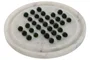 DKD Home Decor Juego Piedra Cristal 25x25x2 Blanco Solitario