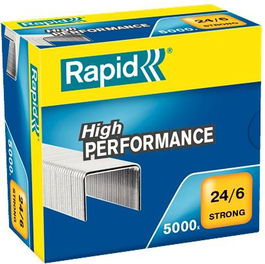 Rapid Grapas Strong 24-6 Galvanizada Caja De 5000 Unidades (Set De 5) (Set de 5)