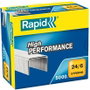 Rapid Grapas Strong 24/6 Galvanizada Set de 5 Cajas de 5000 Unidades