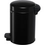Brabantia Newicon Cubo de basura con pedal 3,0 L negro mate