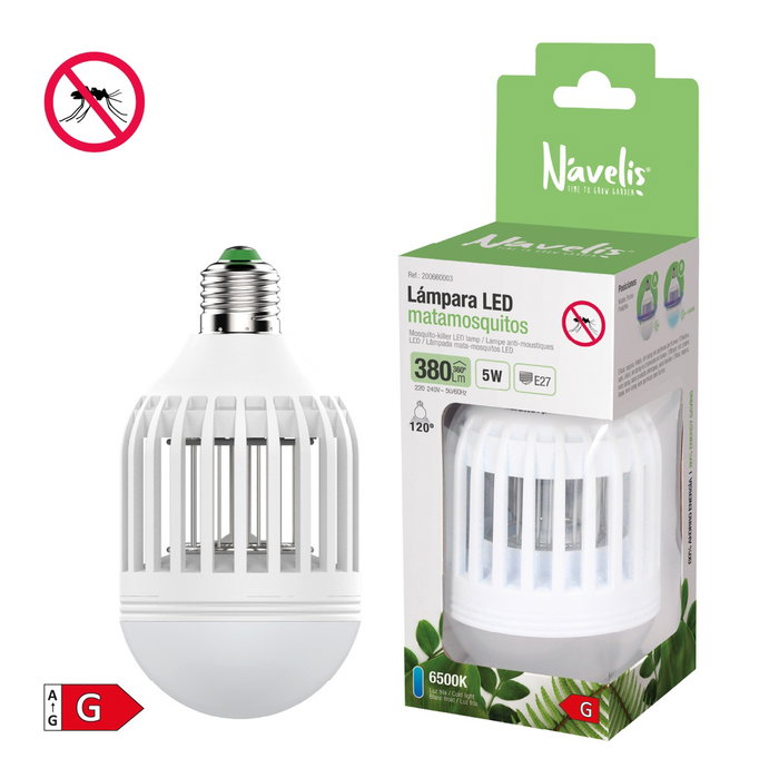 Navelis Lámpara LED mata mosquitos 5W E27 6500K