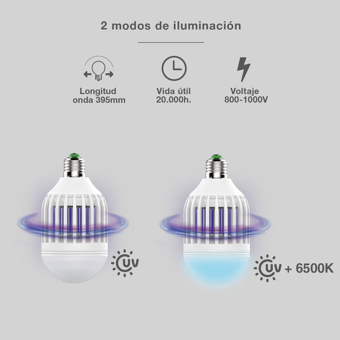 Navelis Lámpara LED mata mosquitos 5W E27 6500K