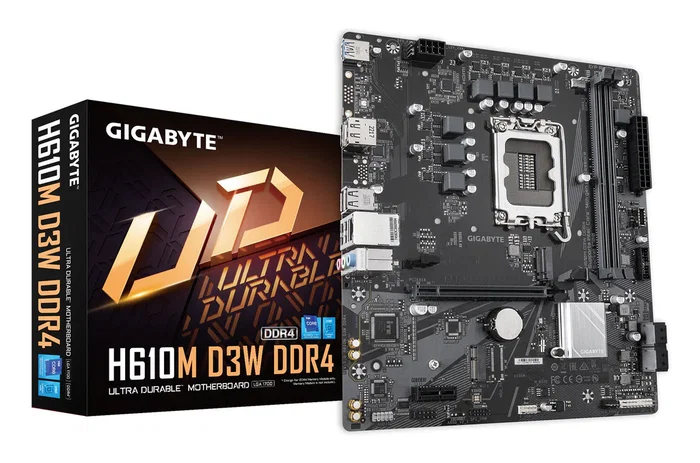 GIGABYTE H610M D3W DDR4 Placa Base micro ATX Intel H610 Socket LGA 1700 - Soporta Intel 14ª, 13ª y 12ª Generación