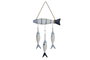 DKD Home Decor Decoración Colgante de Resina con Peces Azul y Blanco