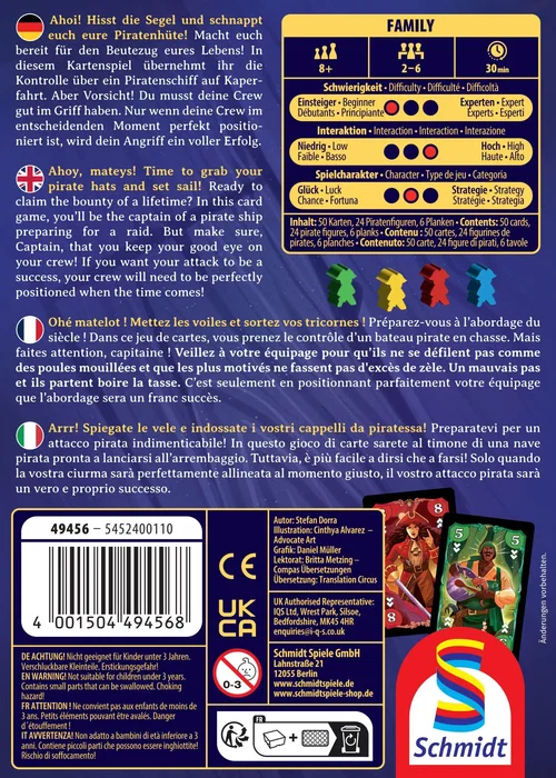 Schmidt Juego de Cartas Skull Queen 49456 - Multicolor, 2-6 Jugadores, Edad 8+