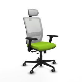 PIQUERAS Y CRESPO Silla de oficina Haches Pistacho y Blanco