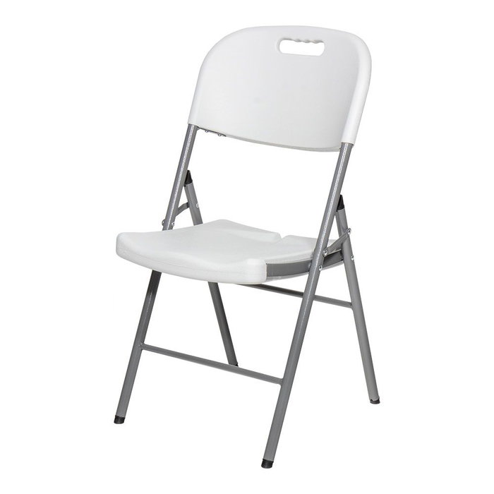 Edm Silla plegable blanca 86,5 x 47 x 54 cm Edm Silla plegable blanca 86,5 x 47 x 54 cm