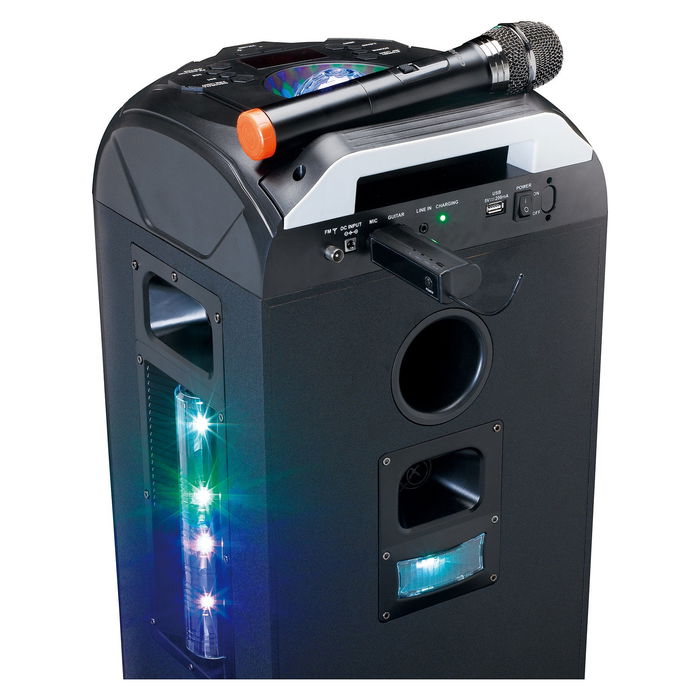 Lenco MCW-011BK Micrófono Vocal Inalámbrico 6,35 mm Negro