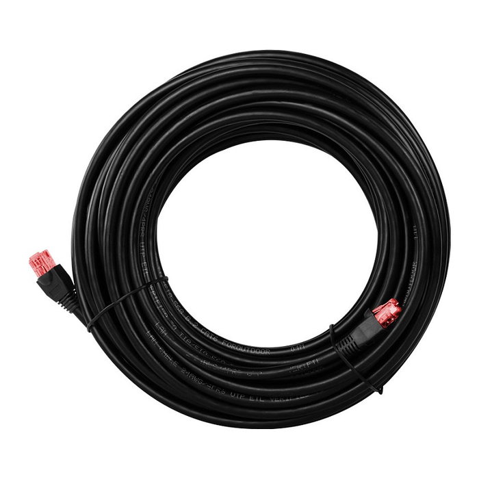 Goobay Cable de parcheo CAT.6 Outdoor-Patchkabel U/UTP negro, 10 metros Goobay Cable de parcheo CAT.6 Outdoor-Patchkabel U/UTP negro, 10 metros