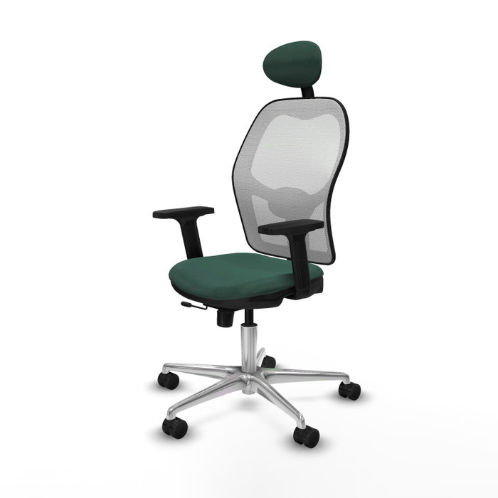 PIQUERAS Y CRESPO Silla de oficina Jorquera Verde botella y Blanco PIQUERAS Y CRESPO Silla de oficina Jorquera Verde botella y Blanco