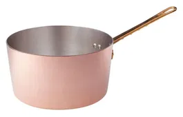 AGNELLI - ALCM105M24 - Cacerola alta cobre martillado - Diámetro 24 cm - Altura 12 cm - Grosor 2mm -