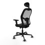 PIQUERAS Y CRESPO Silla de oficina Jorquera con mecanismo Sincro/Traslack, Negro/Gris