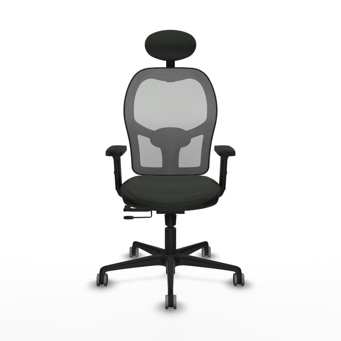 PIQUERAS Y CRESPO Silla de oficina Jorquera con mecanismo Sincro/Traslack, Negro/Gris