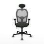 PIQUERAS Y CRESPO Silla de oficina Jorquera con mecanismo Sincro/Traslack, Negro/Gris