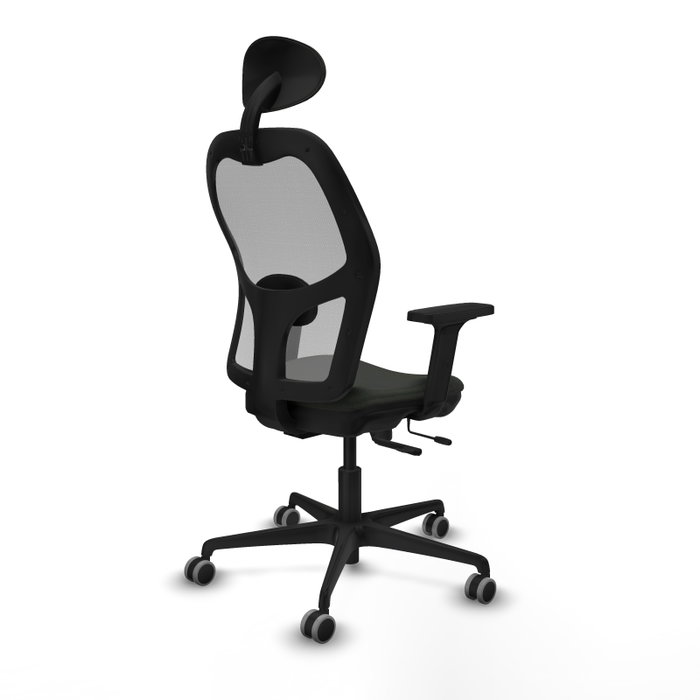 PIQUERAS Y CRESPO Silla de oficina Jorquera con mecanismo Sincro/Traslack, Negro/Gris