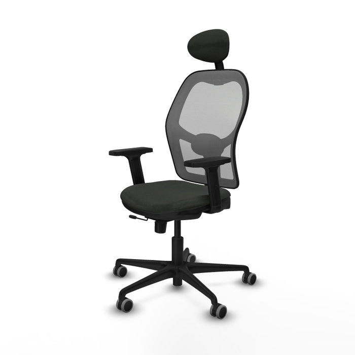 PIQUERAS Y CRESPO Silla de oficina Jorquera con mecanismo Sincro/Traslack, Negro/Gris
