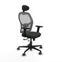 PIQUERAS Y CRESPO Silla de oficina Jorquera con mecanismo Sincro/Traslack, Negro/Gris