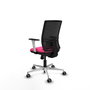 PIQUERAS Y CRESPO Silla de oficina Yunquera Rosa y Negro con mecanismo Sincro