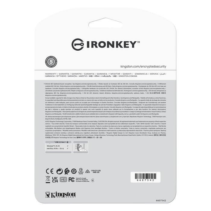 Kingston IronKey Vault Privacy 50 32GB - Pendrive USB 3.2 con cifrado hardware AES-256 y FIPS 197