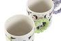 DKD Home Decor Mug Scandi Verde Lila Rosa Azul Porcelana New Bone 7.5 x 9.5 x 9 cm (12 Unidades)