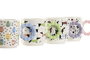 DKD Home Decor Mug Scandi Verde Lila Rosa Azul Porcelana New Bone 7.5 x 9.5 x 9 cm (12 Unidades)