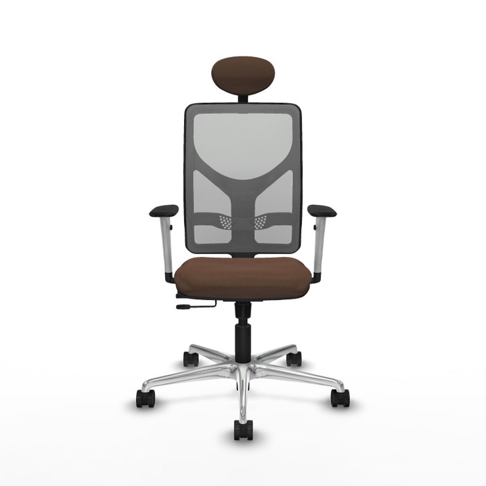 PIQUERAS Y CRESPO Silla de oficina Motilla con mecanismo Sincro/Traslack Marrón y Gris PIQUERAS Y CRESPO Silla de oficina Motilla con mecanismo Sincro/Traslack Marrón y Gris