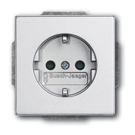 BUSCH-JAEGER 2013-0-5272 Steckdosen-Einsatz future linear alusilber