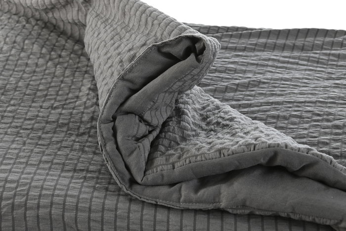 DKD Home Decor Colcha de Poliéster Gris 180x260 cm DKD Home Decor Colcha de Poliéster Gris 180x260 cm