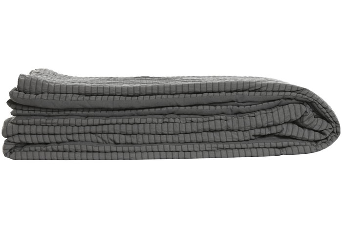DKD Home Decor Colcha de Poliéster Gris 180x260 cm DKD Home Decor Colcha de Poliéster Gris 180x260 cm