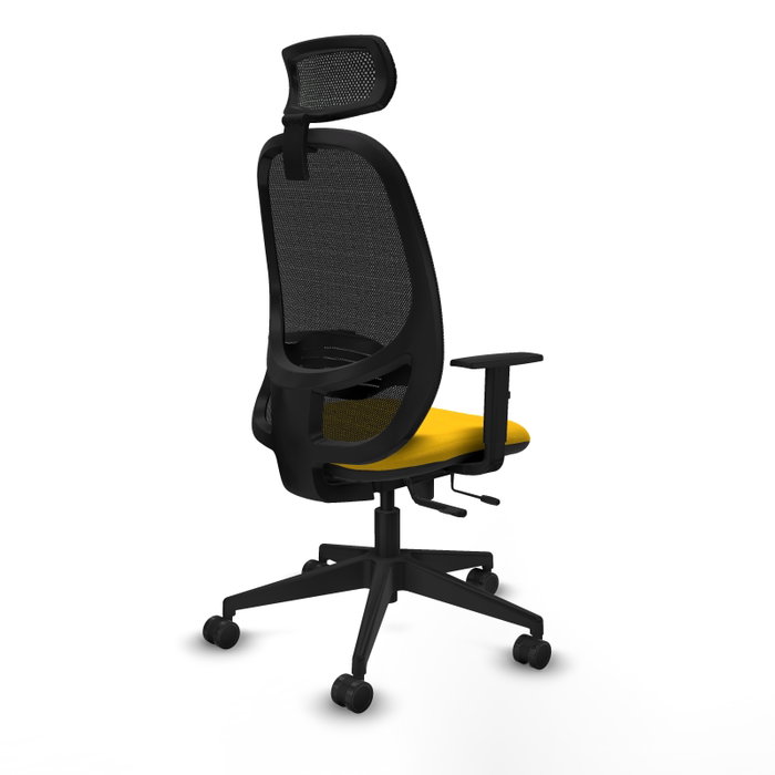 PIQUERAS Y CRESPO Silla de oficina Cilanco Amarillo y Negro