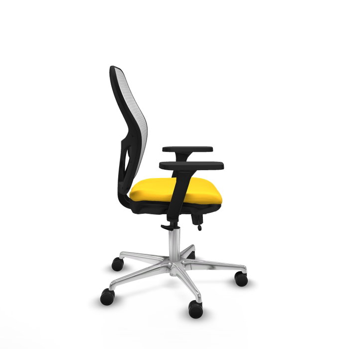 PIQUERAS Y CRESPO Silla de oficina Jorquera con mecanismo Sincro/Traslack, Amarillo y Blanco PIQUERAS Y CRESPO Silla de oficina Jorquera con mecanismo Sincro/Traslack, Amarillo y Blanco