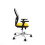 PIQUERAS Y CRESPO Silla de oficina Jorquera con mecanismo Sincro/Traslack, Amarillo y Blanco