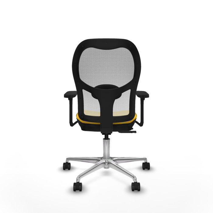 PIQUERAS Y CRESPO Silla de oficina Jorquera con mecanismo Sincro/Traslack, Amarillo y Blanco PIQUERAS Y CRESPO Silla de oficina Jorquera con mecanismo Sincro/Traslack, Amarillo y Blanco