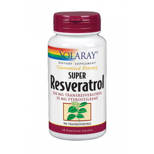 SOLARAY Super Resveratrol 250mg 30 cápsulas vegetales SOLARAY Super Resveratrol 250mg 30 cápsulas vegetales