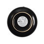Home Deco Factory Plato Hondo Moscou Negro con Ribete Dorado Diámetro 18 cm