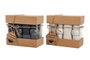 DKD Home Decor Set de 12 Salvamanteles de Algodón con 4 Servilletas
