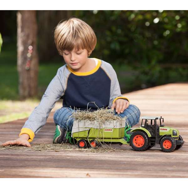 Smoby Tractor Remolque Claas 57 cm - Juguetes de Construcción y Agrícolas, Plástico, Recomendado +36 meses, Idiomas: Español, Portugués