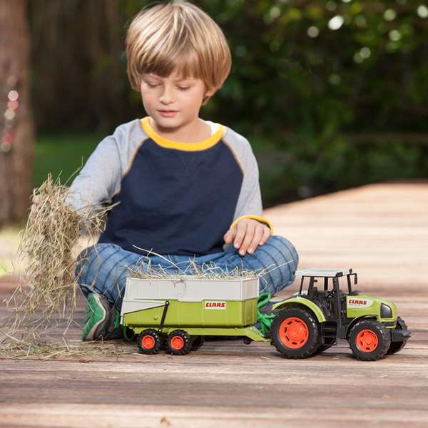 Smoby Tractor Remolque Claas 57 cm - Juguetes de Construcción y Agrícolas, Plástico, Recomendado +36 meses, Idiomas: Español, Portugués