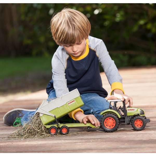 Smoby Tractor Remolque Claas 57 cm - Juguetes de Construcción y Agrícolas, Plástico, Recomendado +36 meses, Idiomas: Español, Portugués