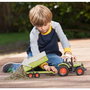 Smoby Tractor Remolque Claas 57 cm - Juguetes de Construcción y Agrícolas, Plástico, Recomendado +36 meses, Idiomas: Español, Portugués