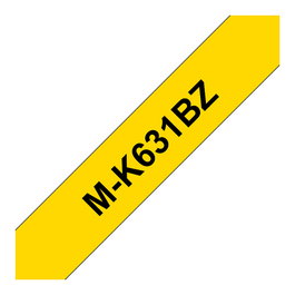 Brother M-K631 Cinta de 12mm x 8m Negro sobre amarillo