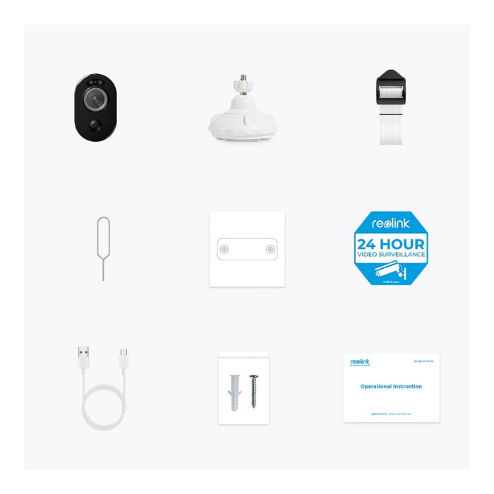 Reolink Argus Series B330 Cámara de seguridad IP 5MP 2K inalámbrica batería visión nocturna 20m